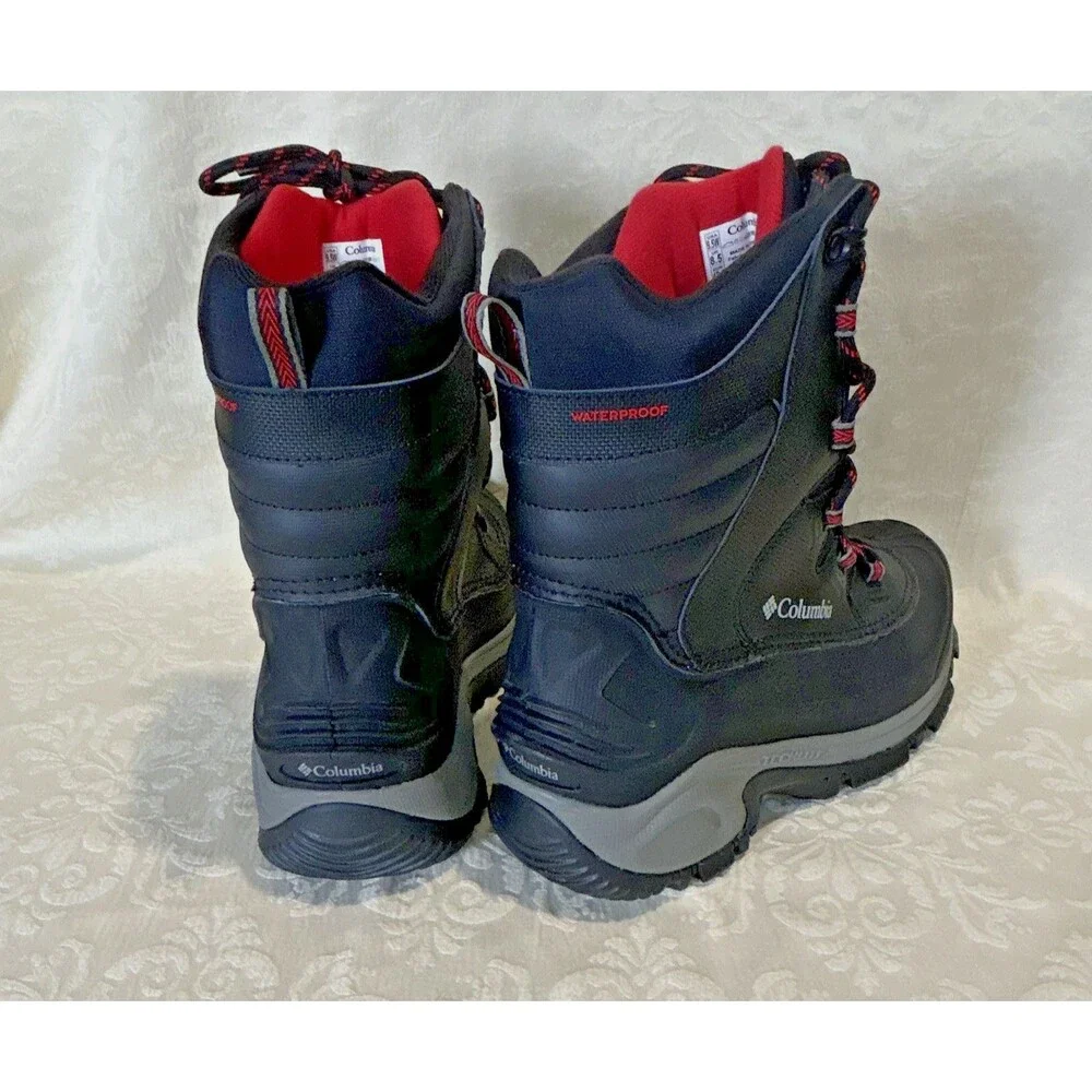 Columbia Bugaboot III Men's Waterproof Winter Boots Black Red Size 9.5 Wide 9.5W